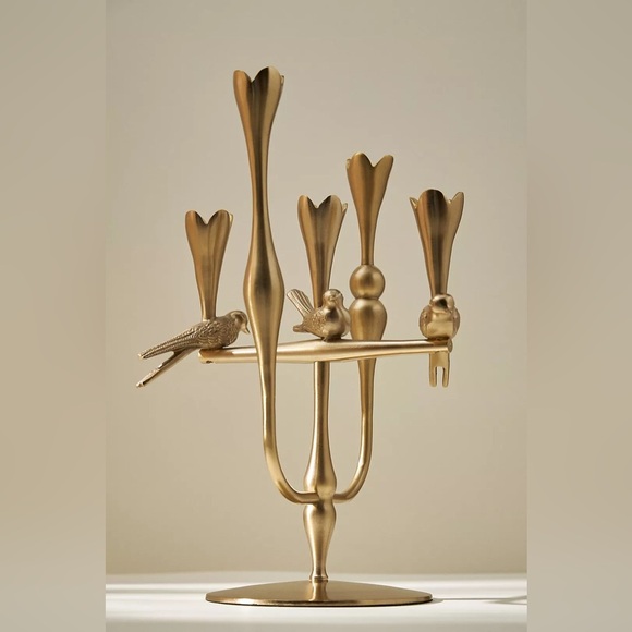 Anthropologie Marizia Sparrow Large Candle Holder 5 Taper Candelabra NIB - Picture 1 of 11